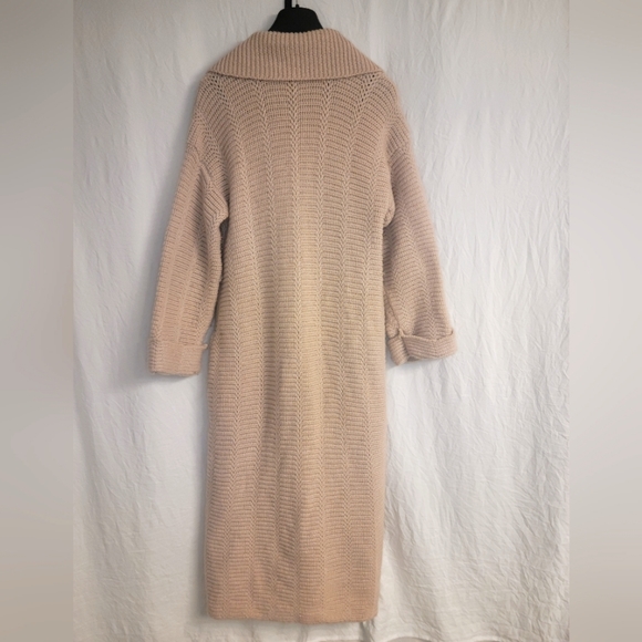 Vintage Maggie Full-Length Knit Cardigan (M) 100% Wool - Picture 2 of 4